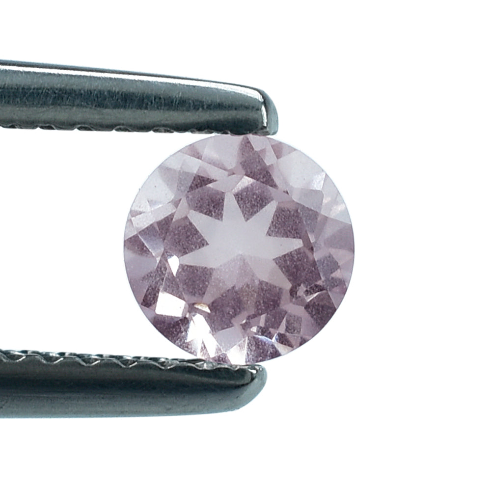 PINK MORGANITE CUT ROUND (AA/HI) MILKY 5MM 0.47 Cts.