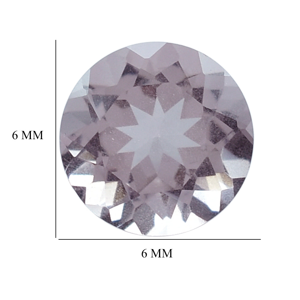 PINK MORGANITE CUT ROUND (AA/HI) 6MM 0.78 Cts.