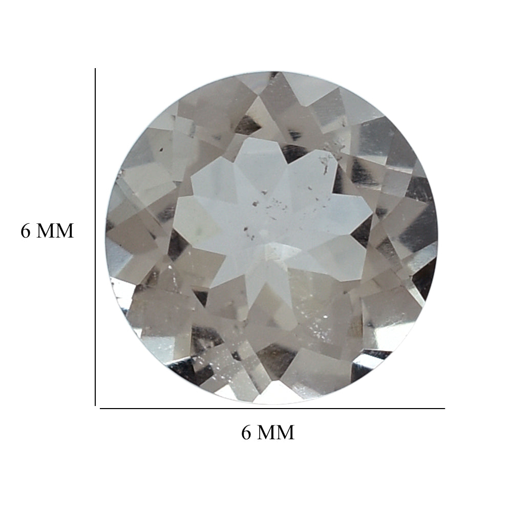 PEACH MORGANITE CUT ROUND (AA/HI) 6MM 0.70 Cts.