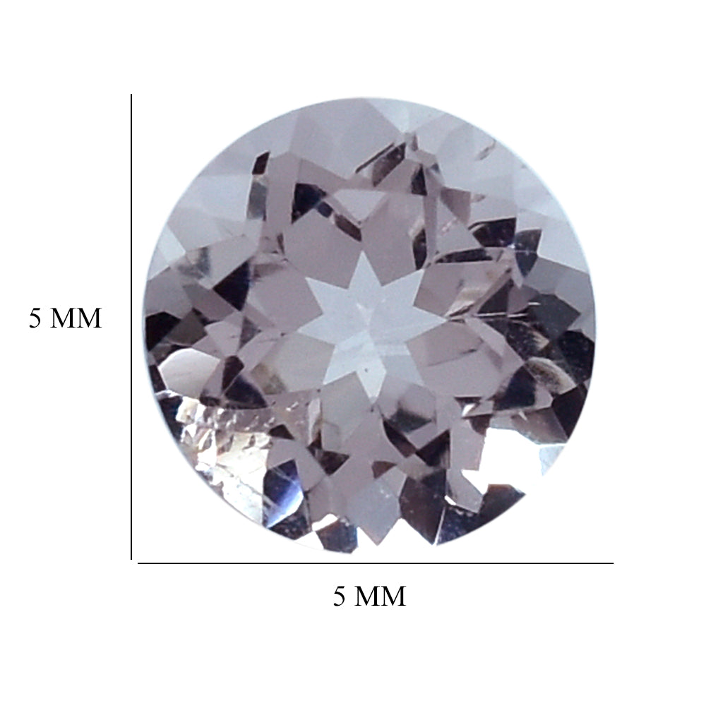 PINK MORGANITE CUT ROUND (AA/HI) 5MM 0.44 Cts.