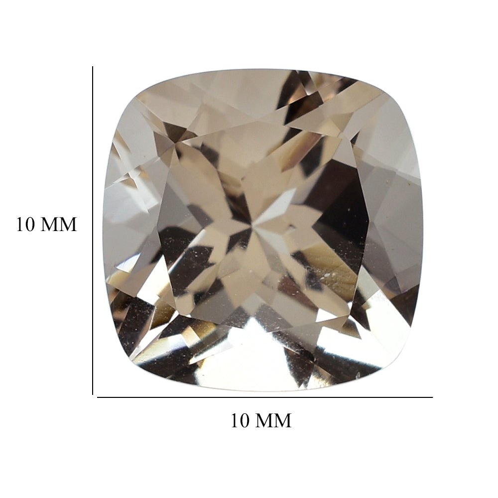 PEACH MORGANITE CUT CUSHION (AAA/SI) 10MM 3.97 Cts.