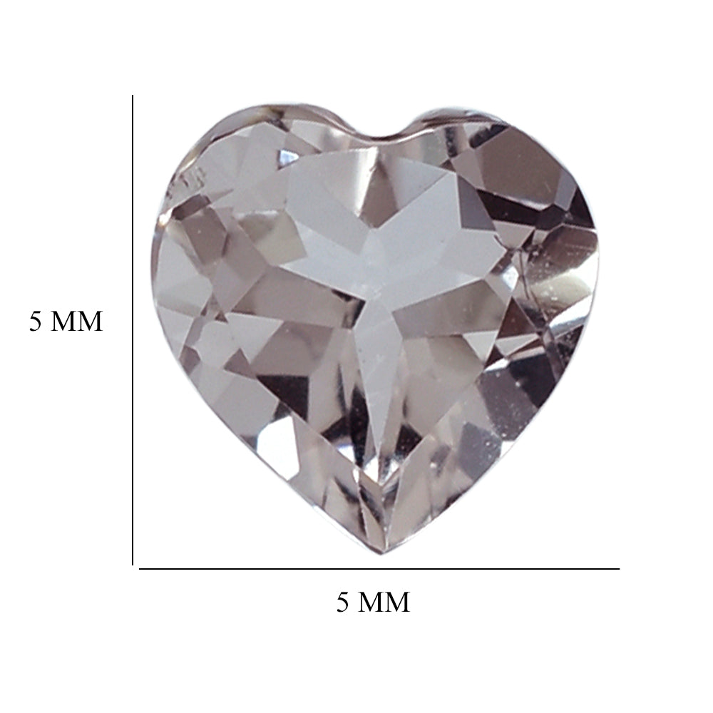 PEACH MORGANITE CUT HEART (A) 5MM 0.39 Cts.