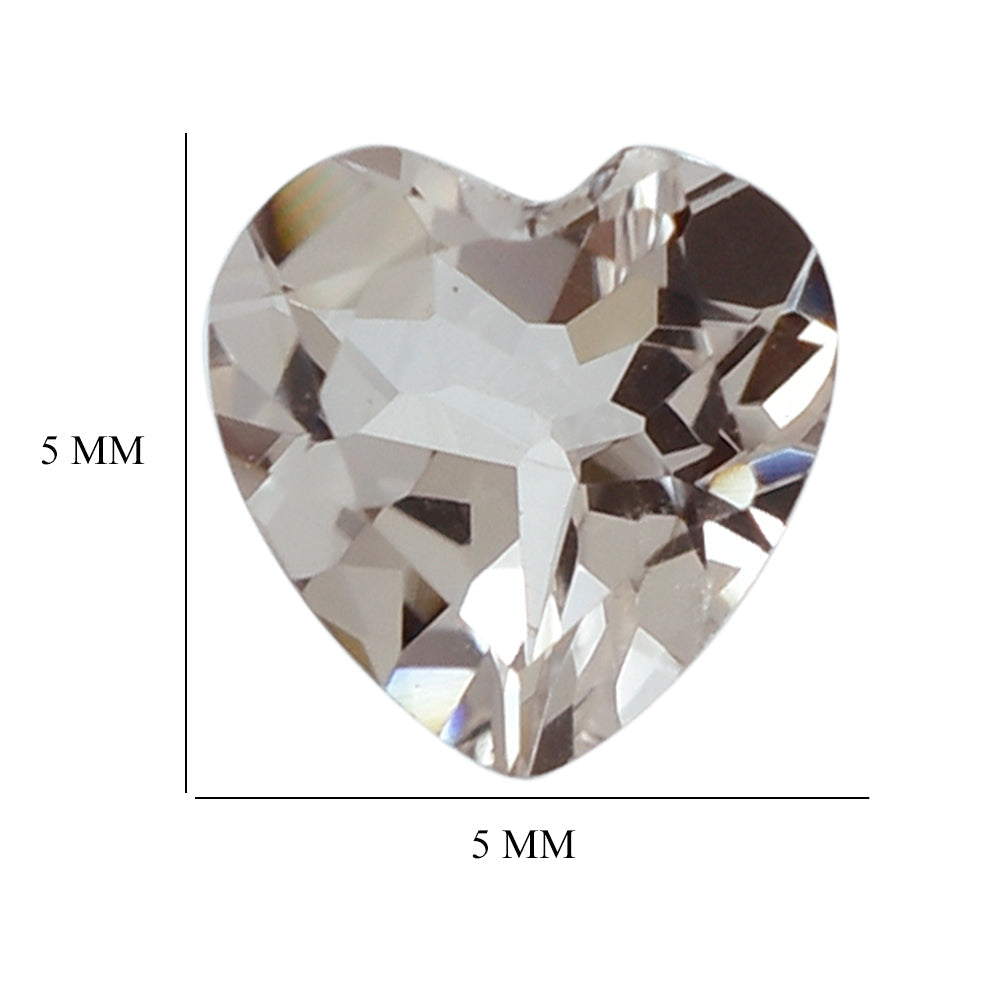 PEACH MORGANITE CUT HEART (A) 5MM 0.40 Cts.