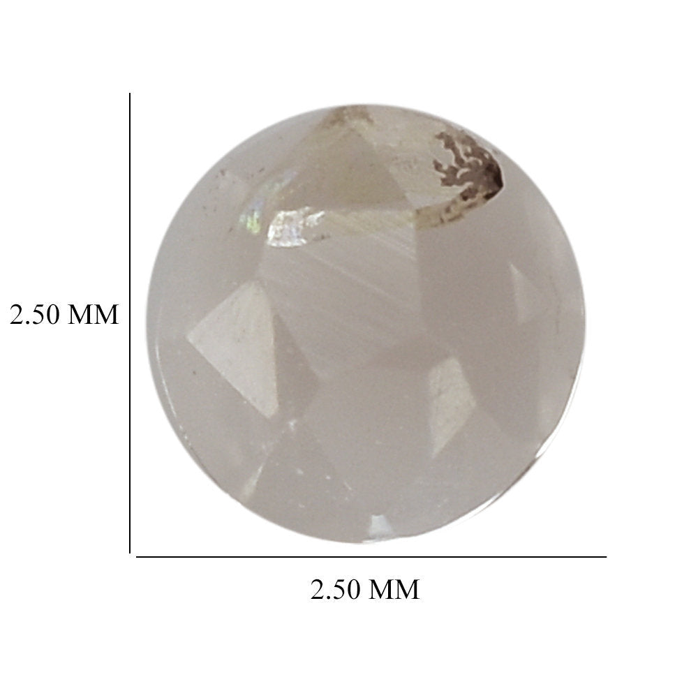 PEACH MORGANITE FOOTBALL CUT ROUND CAB (AA/HI) 2.50MM 0.05 Cts.