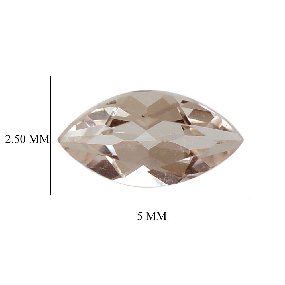 PEACH MORGANITE CUT MARQUISE (AA/HI) 5X2.50MM 0.13 Cts.