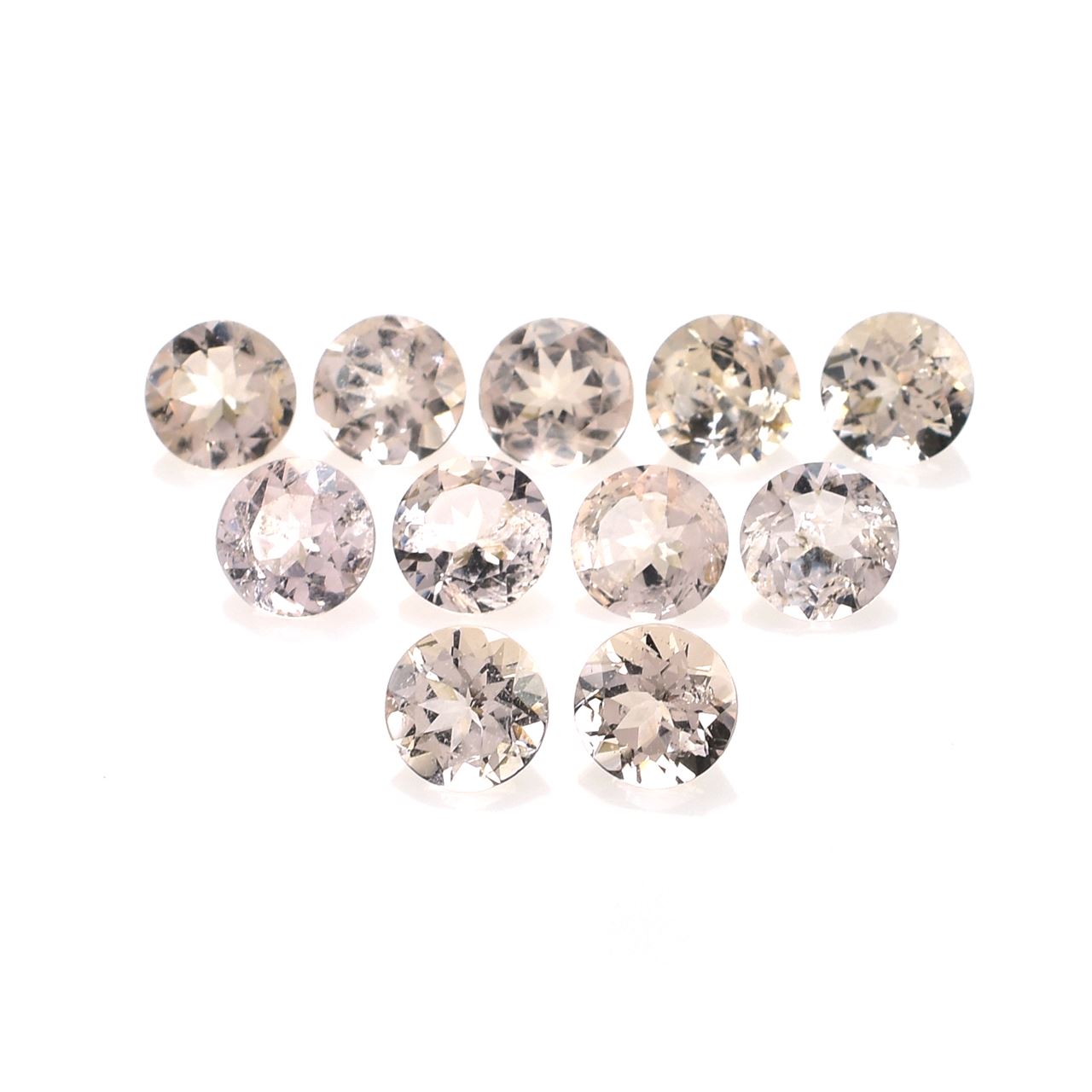 PEACH MORGANITE CUT ROUND (AA/HI) 6.00X6.00 MM 0.61 Cts.