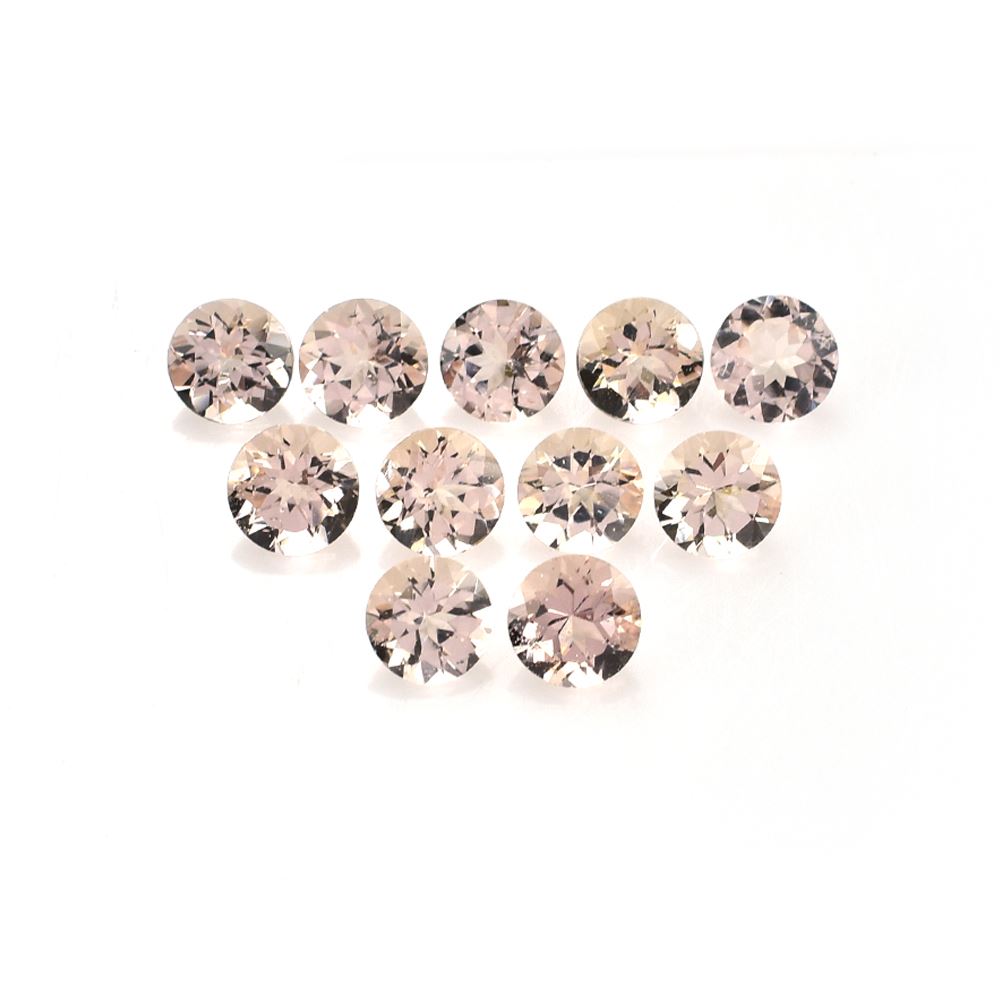 PEACH MORGANITE CUT ROUND (AA) 3.25X3.25 MM 0.12 Cts.