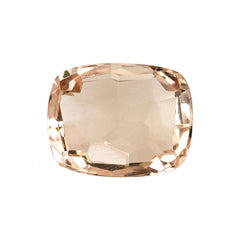 PEACH MORGANITE IRREGULAR FACIT BRIOLETTE CUSHION 14.00X11.00 MM 7.19 Cts.