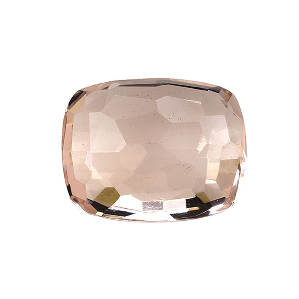 PEACH MORGANITE IRREGULAR FACIT BRIOLETTE CUSHION 14.00X11.00 MM 7.19 Cts.