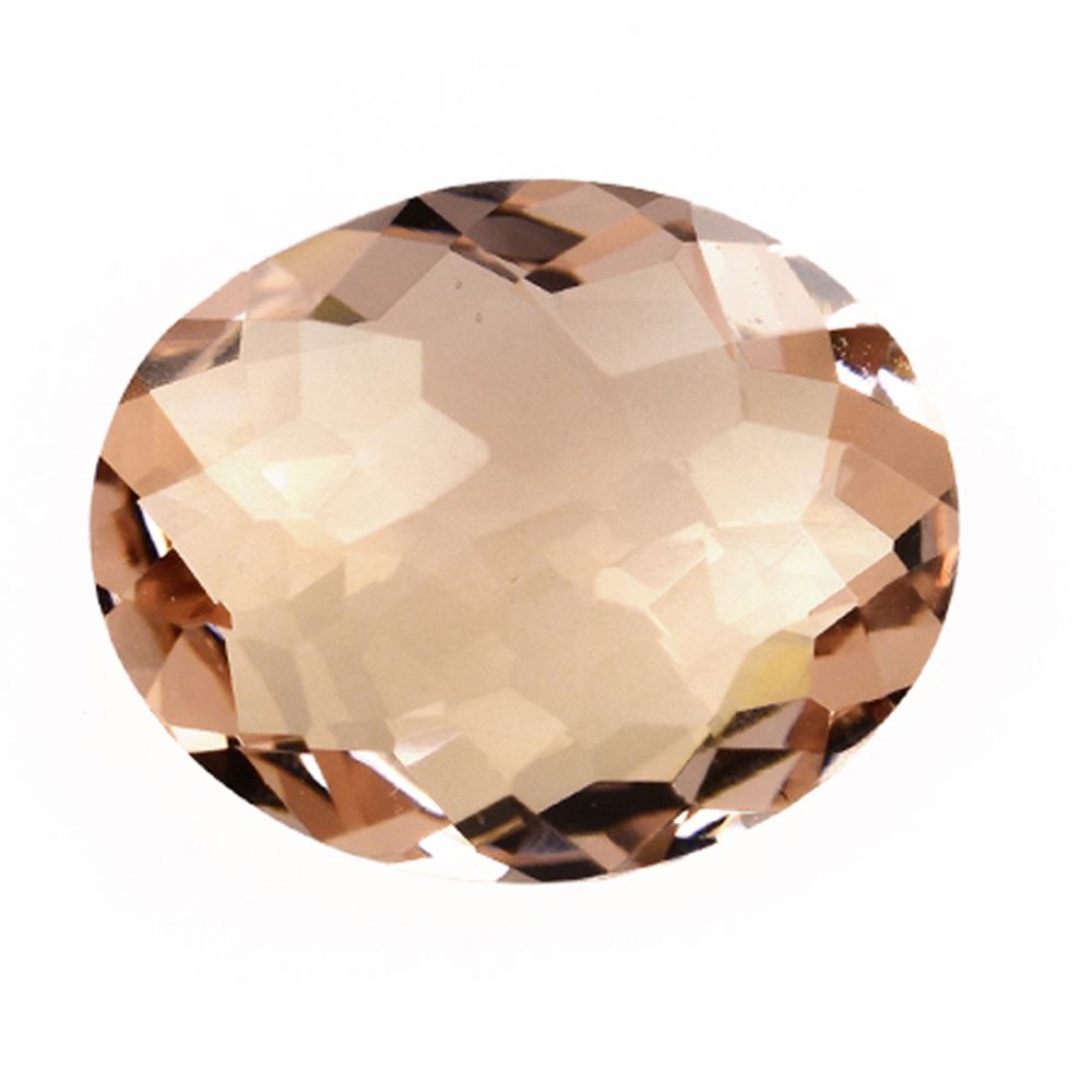 PEACH MORGANITE IRREGULAR CUT BRIOLETTE OVAL (AAA/CLEAN) 16.00X13.00 MM 8.23 Cts.