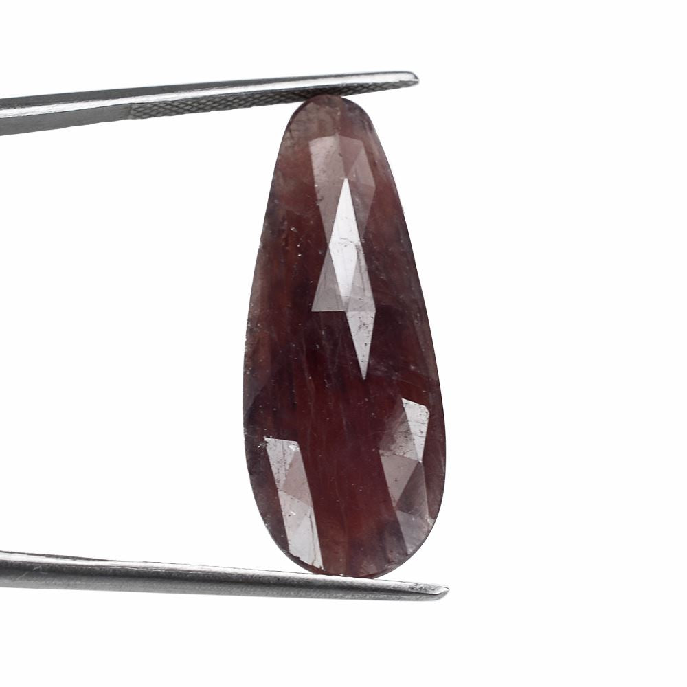 BIO-COLOR MULTI SAPPHIRE ROSE CUT PEAR CAB 31X11.80MM 14.35 Cts.