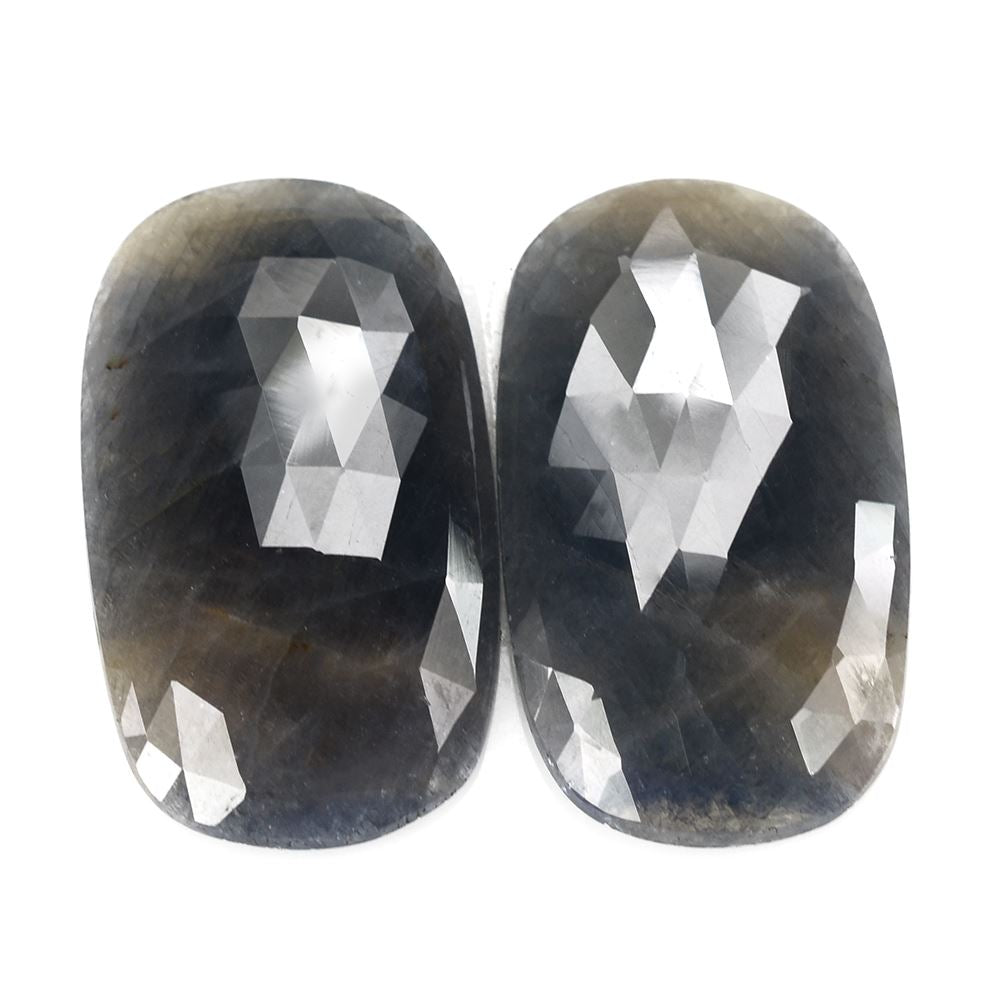 BIO-COLOR MULTI SAPPHIRE ROSE CUT CUSHION CAB 32.30X18MM 31.9 Cts.