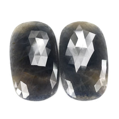 BIO-COLOR MULTI SAPPHIRE ROSE CUT CUSHION CAB 32.30X18MM 31.9 Cts.