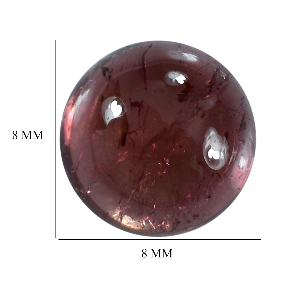 TOURMALINE MULTY (MULTY/SI-HI) PLAIN ROUND CAB 8.00X8.00 MM 2.29 Cts.
