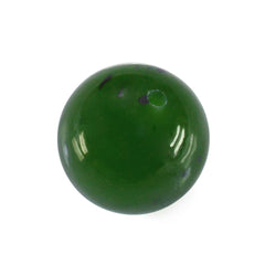 NEPHRITE GREEN JADE PLAIN ROUND BALL (FULL DRILL) 10MM 8.13 Cts.