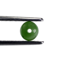 NEPHRITE GREEN JADE PLAIN ROUND CAB (FULL DRILL) 5MM 1.00 Cts.