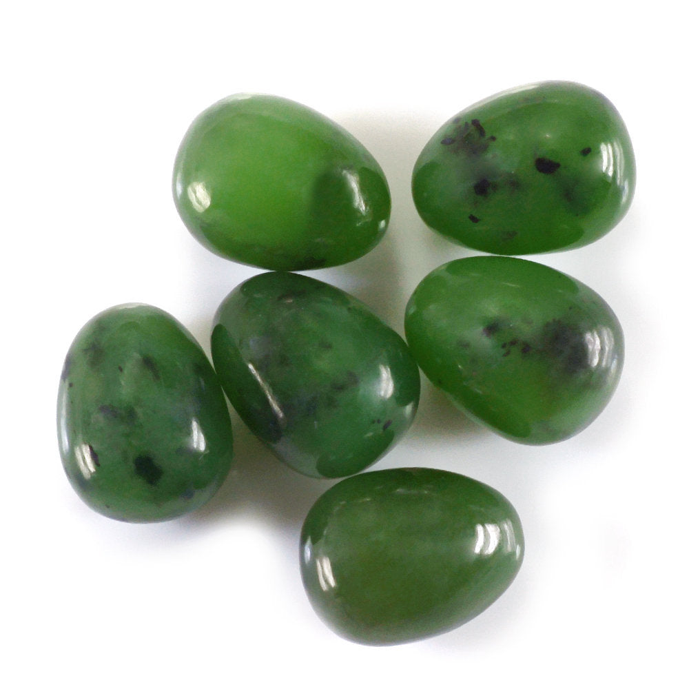 NEPHRITE GREEN JADE PLAIN EGG SHAPE (HALF DRILL) (LITE) 13X10MM 10.50 Cts.