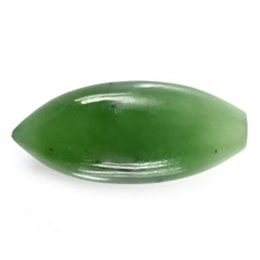 NEPHRITE JADE PLAIN RICE DROPS (HALF DRILL) 16X7MM 5.95 Cts.