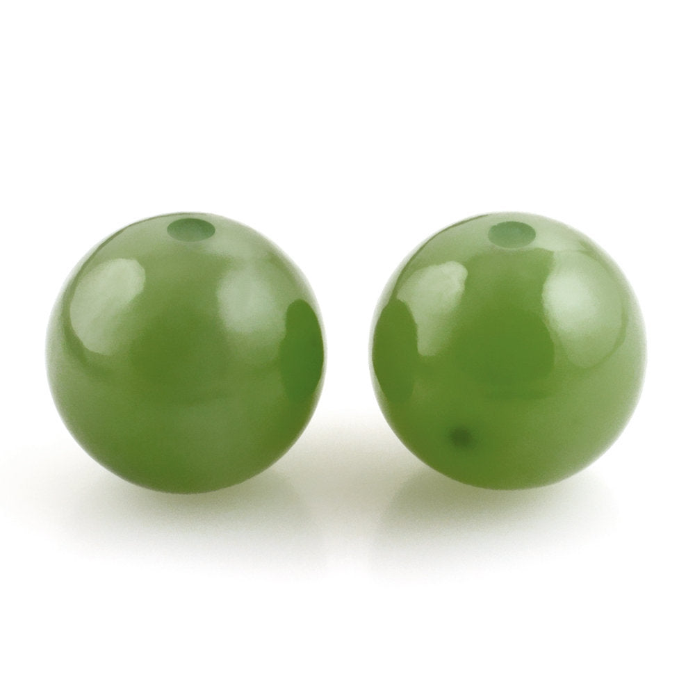 NEPHRITE JADE PLAIN BALLS (FULL DRILL) 10MM 8.03 Cts.