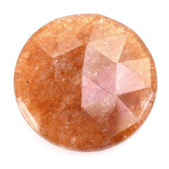 ORANGE AVENTURINE QUARTZ ROSE CUT BRIOLETTE ROUND 15MM 7.06 Cts.