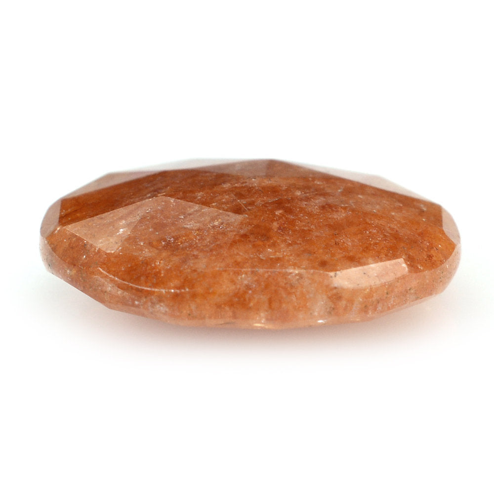 ORANGE AVENTURINE QUARTZ ROSE CUT BRIOLETTE ROUND 15MM 7.06 Cts.