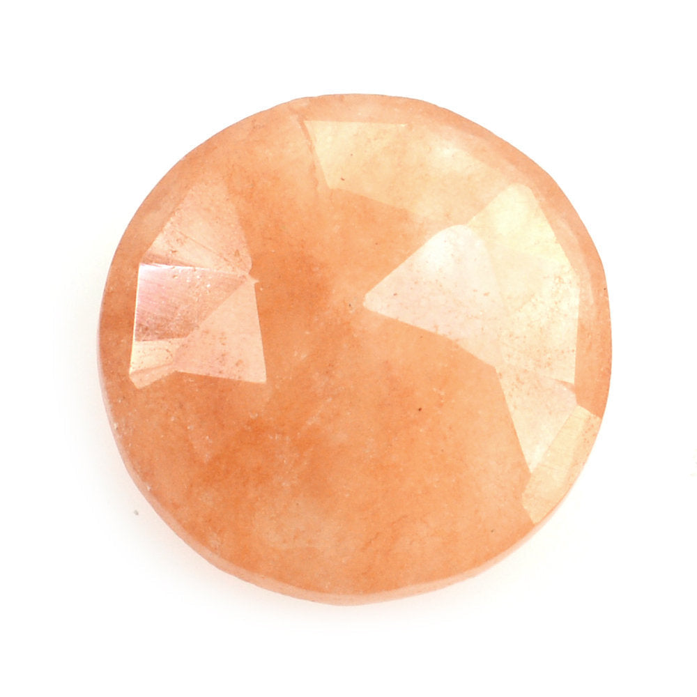 ORANGE AVENTURINE QUARTZ ROSE CUT BRIOLETTE ROUND 8MM 1.42 Cts.