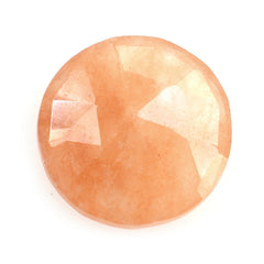 ORANGE AVENTURINE QUARTZ ROSE CUT BRIOLETTE ROUND 8MM 1.42 Cts.