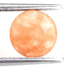ORANGE AVENTURINE QUARTZ ROSE CUT BRIOLETTE ROUND 8MM 1.42 Cts.