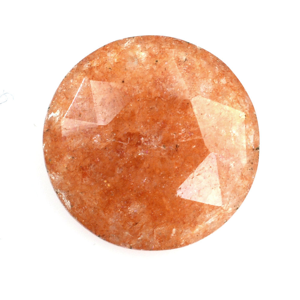 ORANGE AVENTURINE QUARTZ ROSE CUT BRIOLETTE ROUND 10MM 2.52 Cts.