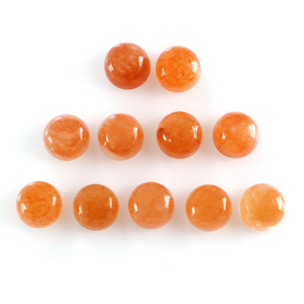 ORANGE AVENTURINE ROUND CAB (DARK) 4MM 0.38 Cts.