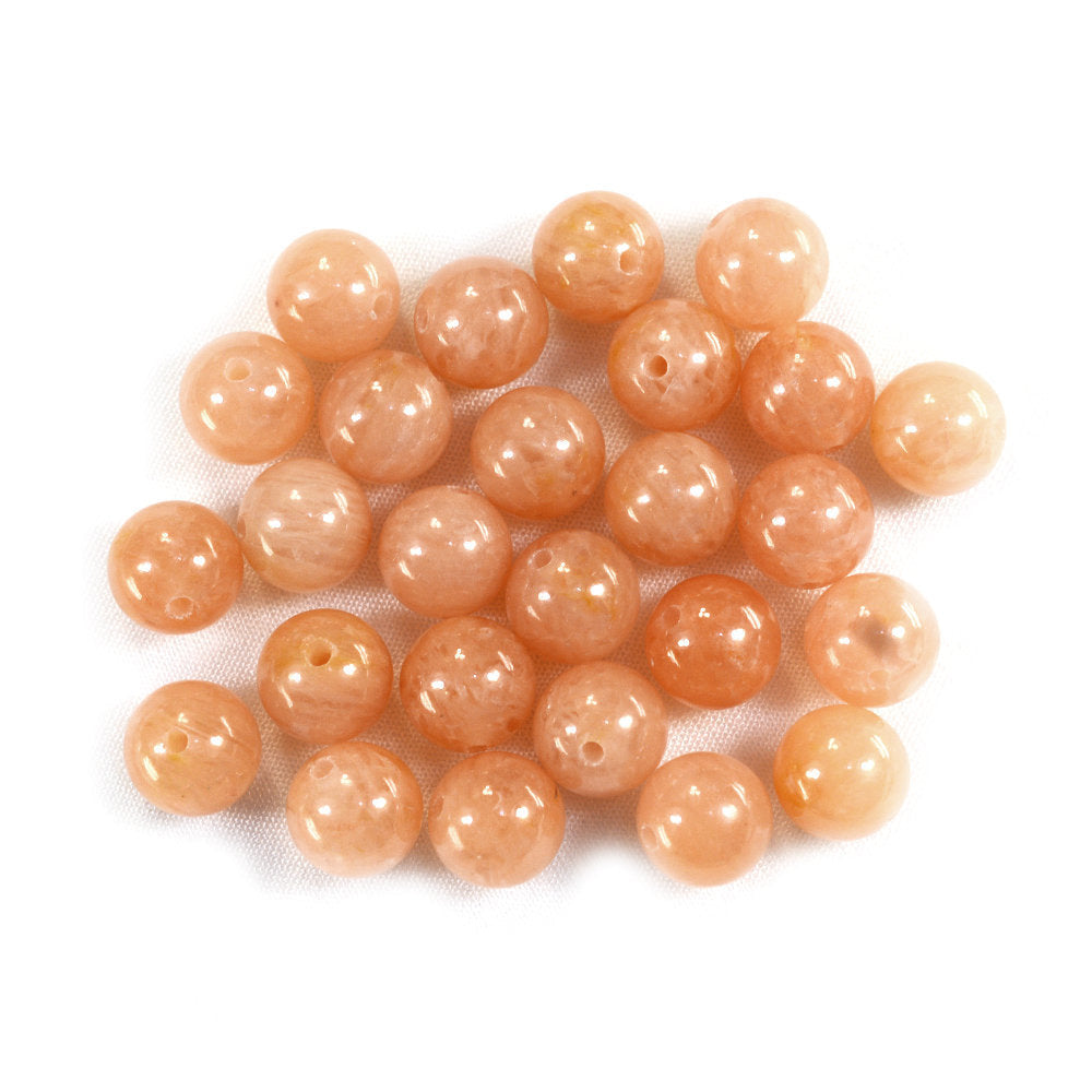 ORANGE AVENTURINE PLAIN ROUND BALLS (FULL DRILL 1.50MM) 10MM 7.10 Cts.