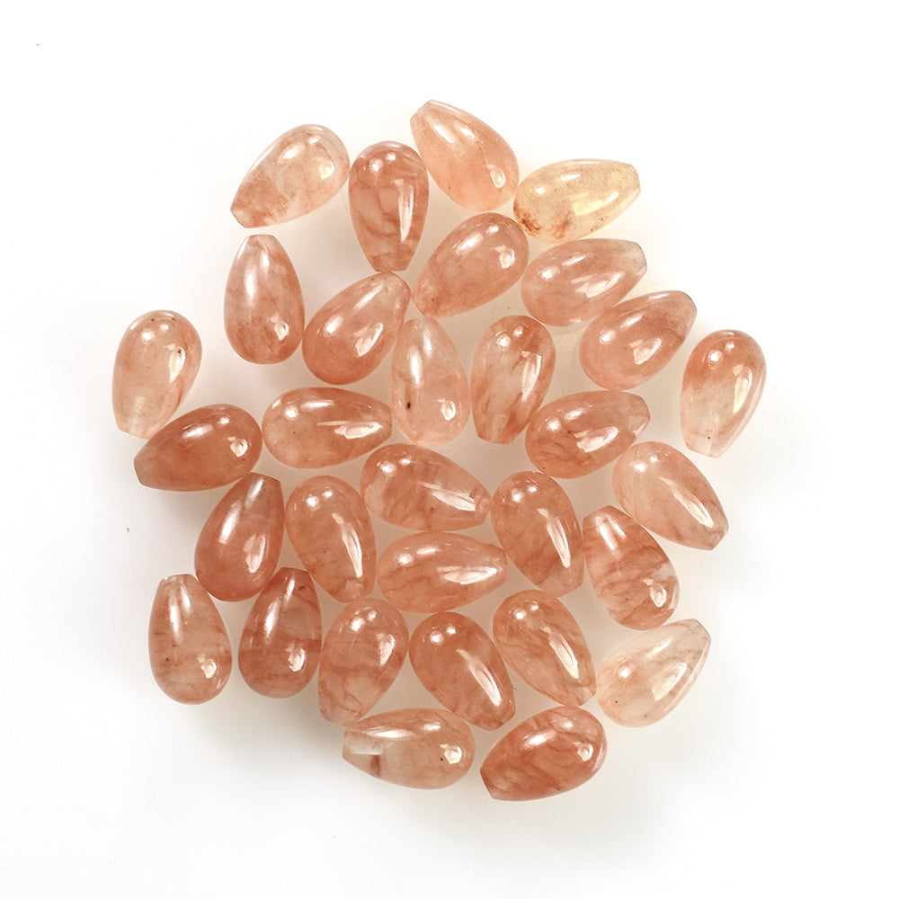 ORANGE AVENTURINE PLAIN DROPS 8.00X5.00 MM 1.53 CTS
