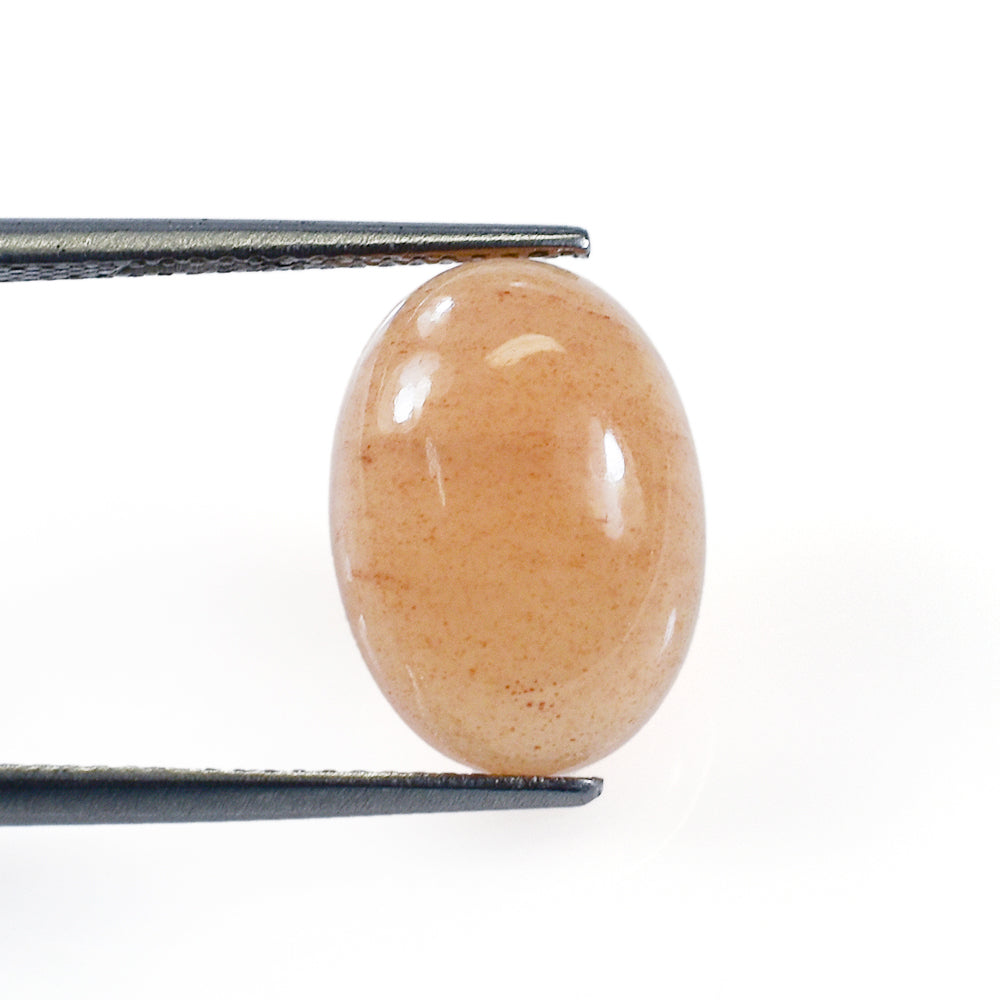 ORANGE AVENTURINE PLAIN OVAL CAB (MEDIUM/CLEAN) 14X10 MM 5.75 CTS