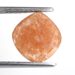 ORANGE AVENTURINE QUARTZ ROSE CUT BRIOLETTE IRREGULAR CUSHION 12X11.50MM 3.35 Cts.