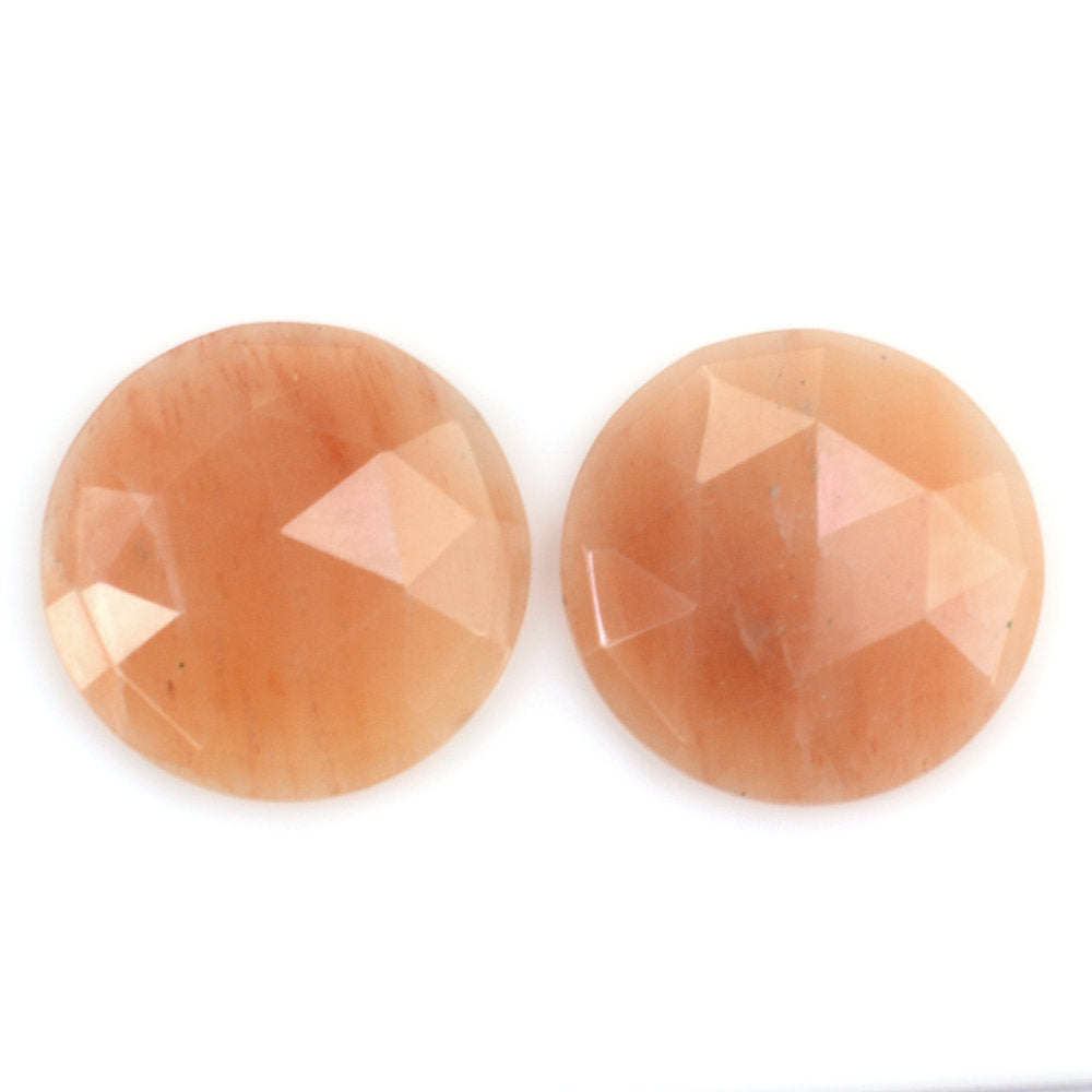 ORANGE AVENTURINE QUARTZ ROSE CUT ROUND CAB 30MM 41.45 Cts.