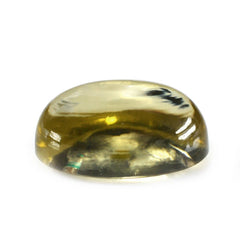 OLIVE QUARTZ OVAL CAB 14X10MM 6.29 Cts.