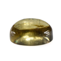 OLIVE QUARTZ OVAL CAB 14X10MM 7.98 Cts.