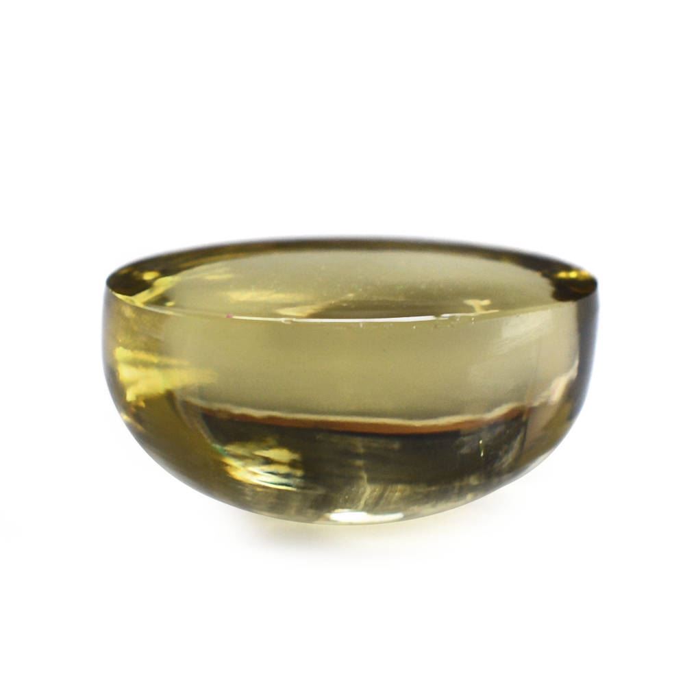 OLIVE QUARTZ OVAL CAB 14X10MM 7.98 Cts.
