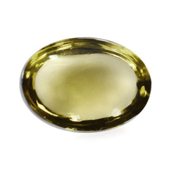 OLIVE QUARTZ OVAL CAB 14X10MM 7.98 Cts.