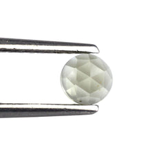 OLIVE QUARTZ ROSE CUT ROUND CAB 5MM 0.46 Cts.