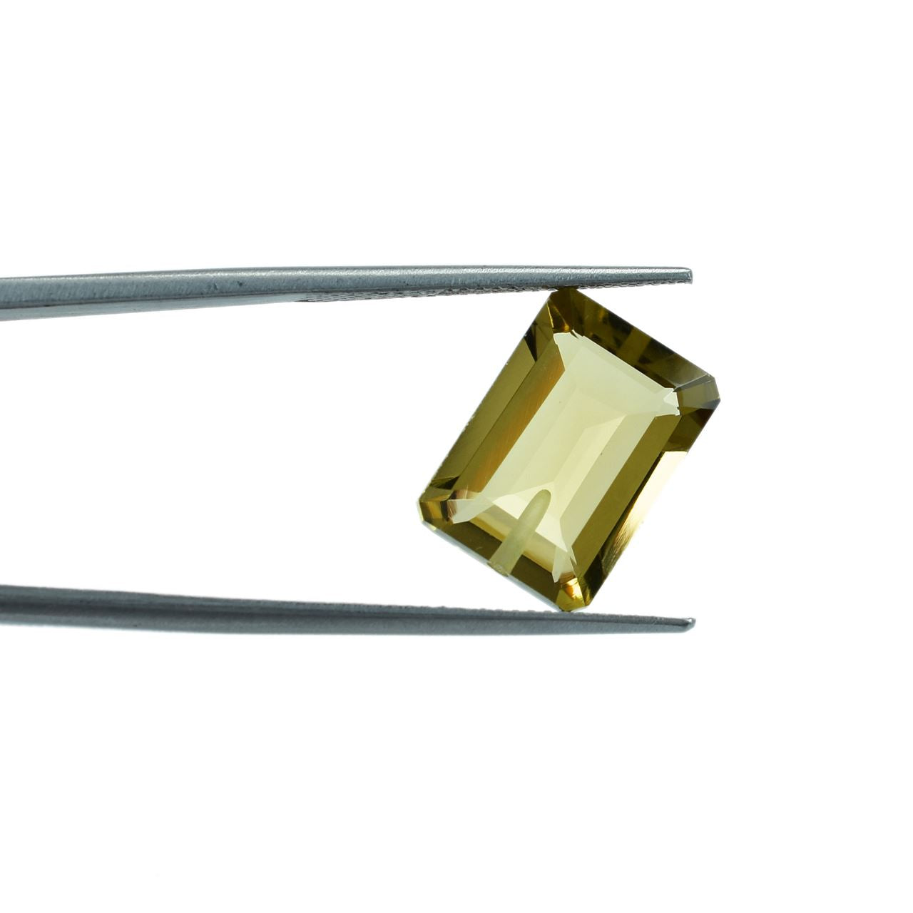 OLIVE QUARTZ CUT OCTAGON (MEDIUM)(CLEAN) 14.00X10.00 MM 6.67 Cts.