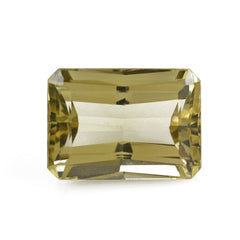 OLIVE QUARTZ RADIANT CUT WITH OCTAGON TABLE (#1) 18X13MM 16.10 Cts.