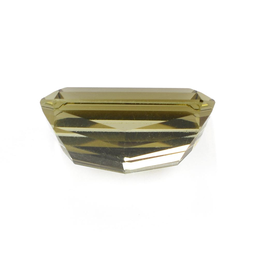 OLIVE QUARTZ RADIANT CUT WITH OCTAGON TABLE (#1) 18X13MM 16.10 Cts.