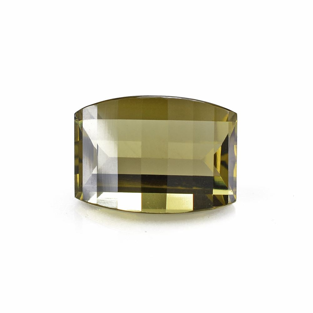 OLIVE QUARTZ BAR CUT BARREL (#128) 14X10MM 8.10 Cts.