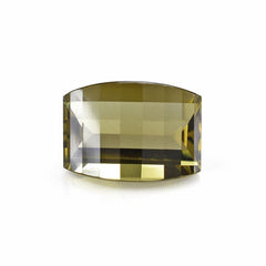 OLIVE QUARTZ BAR CUT BARREL (#128) 14X10MM 8.10 Cts.