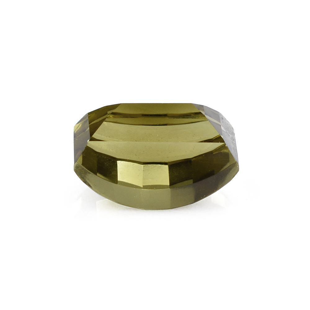 OLIVE QUARTZ BAR CUT BARREL (#128) 14X10MM 8.10 Cts.