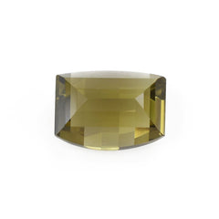 OLIVE QUARTZ BAR CUT BARREL (#128) 14X10MM 8.10 Cts.