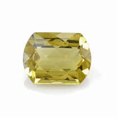 OLIVE QUARTZ CHECKER CUT CUSHION 16X12MM 9.69 Cts.