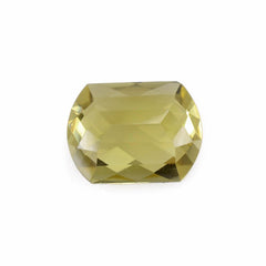 OLIVE QUARTZ CHECKER CUT CUSHION 16X12MM 9.69 Cts.