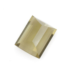 OLIVE QUARTZ STEP CUT FANCY 10X8MM 3.40 Cts.